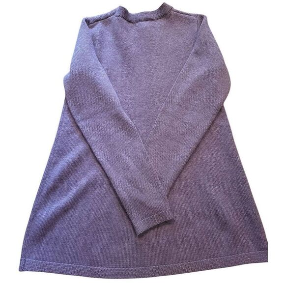 Soft Surroundings Sweater Women's XS Purple Sydney Wool Blend Cable Tunic - Picture 2 of 5